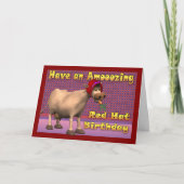 Gelukkige Rode Pet Verjaardag Kaart (Voorkant)