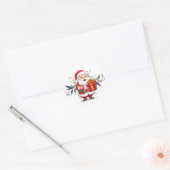 Gelukkige Ronde Santa & Eucalyptus Stickers (Envelop)