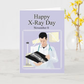 Gelukkige Röntgenstraal Dag 8 November Kaart (Gele Bloem)