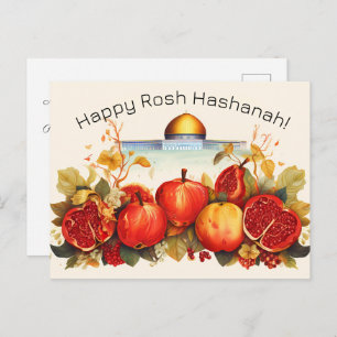 Gelukkige Rosh Hashanah met Koepel van Rock & appe Briefkaart