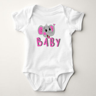 Gelukkige Roze Baby Olifant Romper
