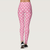 Gelukkige Roze en Witte Harten Leggings (Achterkant)