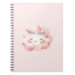 Gelukkige Roze Wolk Wimpers Notitieboek