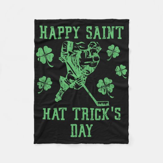 Gelukkige Saint Hat Tricks Dag Funny St Patrick's Fleece Deken (Voorkant)