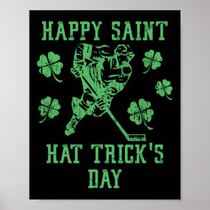 Gelukkige Saint Hat Tricks Dag Funny St Patrick's Poster