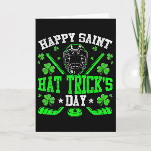 Gelukkige Saint Hat Trick's Day IJshockey St. Patr Kaart
