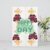 Gelukkige Saint Patrick's Day Mooie Art Print Briefpapier (Staand voorkant)