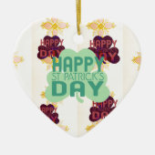 Gelukkige Saint Patrick's Day Mooie Art Print Keramisch Ornament (Voorkant)