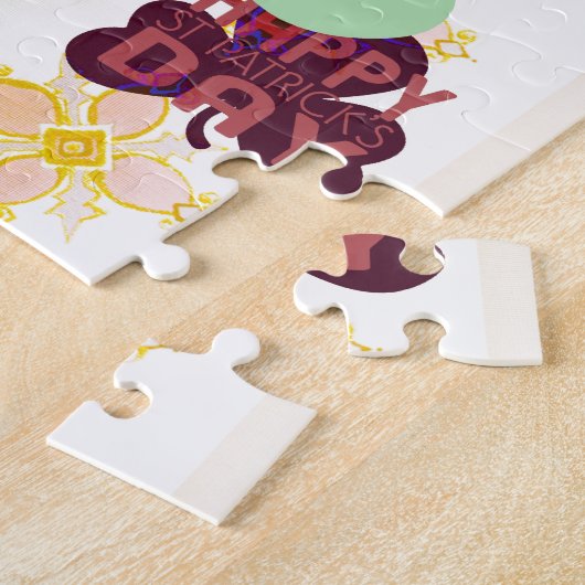 Gelukkige Saint Patrick's Day Mooie Art Print Legpuzzel (Zijkant)