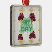 Gelukkige Saint Patrick's Day Mooie Art Print Metalen Ornament (Rechts)