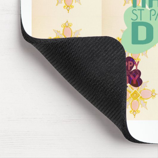 Gelukkige Saint Patrick's Day Mooie Art Print Muismat (Hoek)