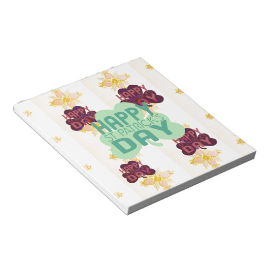 Gelukkige Saint Patrick's Day Mooie Art Print Notitieblok (Schuin)