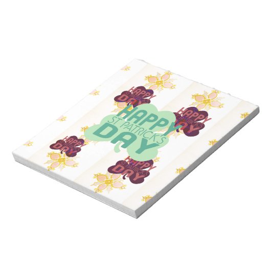 Gelukkige Saint Patrick's Day Mooie Art Print Notitieblok (Linkerzijde)