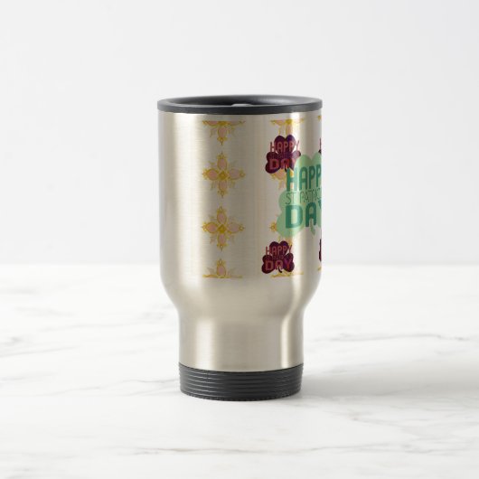 Gelukkige Saint Patrick's Day Mooie Art Print Reisbeker (Center)