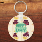 Gelukkige Saint Patrick's Day Mooie Art Print Sleutelhanger (Voorkant)
