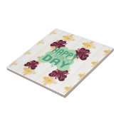 Gelukkige Saint Patrick's Day Mooie Art Print Tegeltje (Zijkant)