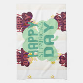Gelukkige Saint Patrick's Day Mooie Art Print Theedoek (Verticaal)
