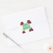 Gelukkige Saint Patrick's Day Mooie Art Print Vierkante Sticker (Envelop)