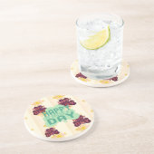 Gelukkige Saint Patrick's Day Mooie Art Print Zandsteen Onderzetter (Zijkant)