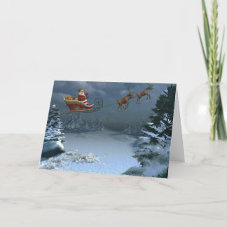 gelukkige santa feestdagen kaart