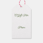 Gelukkige Santa Puppy, Vakantie Hond Cadeaulabel (Achterkant)