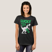 Gelukkige Saurus Dinosaur Rex St Patricks Dag Ierl T-shirt (Voorkant volledig)