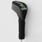 Gelukkige Saurus Dinosaur T Rex St. Patrick's Dag Golfheadcover (Schuin)