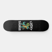Gelukkige Saurus Dinosaur T Rex St. Patrick's Dag Persoonlijk Skateboard (Horizontaal)