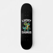 Gelukkige Saurus Dinosaur T Rex St. Patrick's Dag Persoonlijk Skateboard (Voorkant)