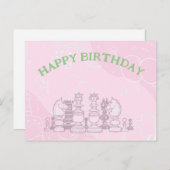 Gelukkige Schaak Verjaardag Briefkaart (Voorkant / Achterkant)