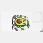 Gelukkige schattige avocado Case-Mate iPhone case (Achterkant (horizontaal))
