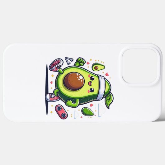 Gelukkige schattige avocado Case-Mate iPhone case (Achterkant (horizontaal))