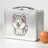 Gelukkige schattige Siberische husky hond (In situ)