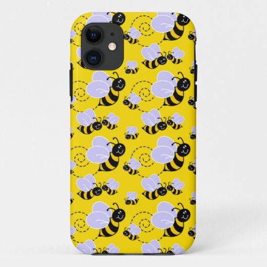 gelukkige schattige zoemende hommels Case-Mate iPhone case (Achterkant)