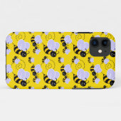 gelukkige schattige zoemende hommels Case-Mate iPhone case (Achterkant (horizontaal))