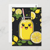 Gelukkige Schattigee limonade Briefkaart (Voorkant / Achterkant)