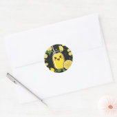 Gelukkige Schattigee limonade Ronde Sticker (Envelop)