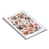 Gelukkige Schattigee Puppies Pattern 1 Notitieboek (Rechterzijde)