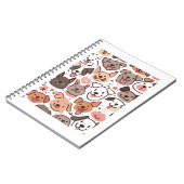 Gelukkige Schattigee Puppies Pattern 1 Notitieboek (Linkerzijde)