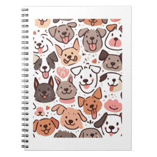 Gelukkige Schattigee Puppies Pattern 1 Notitieboek