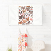 Gelukkige Schattigee Puppies Pattern 1 Spandoek (Insitu)