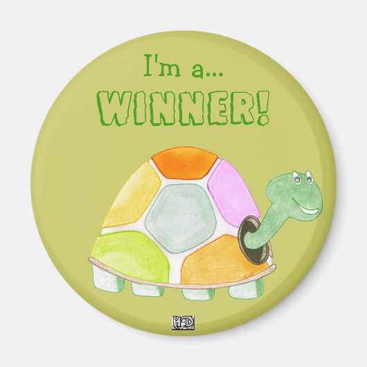 Gelukkige schildpad magneet (Voorkant)