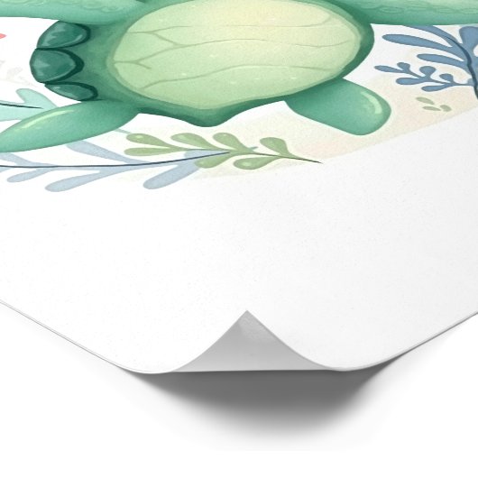 Gelukkige Schildpad Poster (Hoek)