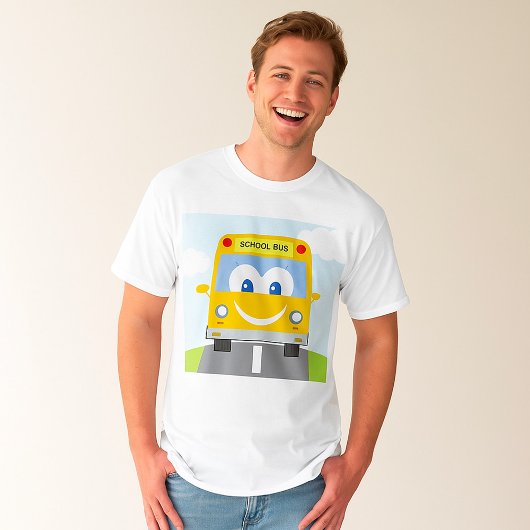Gelukkige schoolbus t-shirt