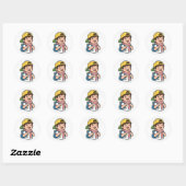 Gelukkige schooljongen sticker (Vel)