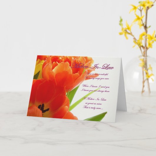 Gelukkige schoonmoeder dag schoonmoeder kaart (Gele Bloem)