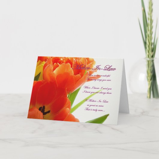 Gelukkige schoonmoeder dag schoonmoeder kaart (Voorkant)