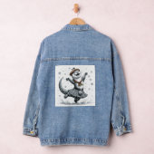 Gelukkige Schotse kerst otter kerst Denim Jacket (Hangar)