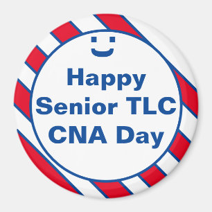 Gelukkige Senior TLC CNA Dag Smile Leuke Magnet