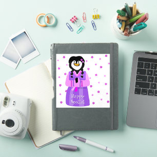 Gelukkige Seollal Pinguïn Sticker